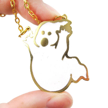 Ghostbusters Ghost Logo Shaped Pendant Necklace | Limited Edition | DOTOLY