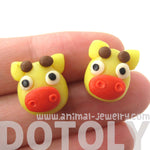 Giraffe Shaped Animal Themed Polymer Clay Stud Earrings | DOTOLY | DOTOLY