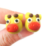 Giraffe Shaped Animal Themed Polymer Clay Stud Earrings | DOTOLY | DOTOLY