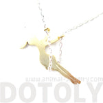 Girl Swinging on a Swing Acrobat Charm Necklace in Silver and Gold | DOTOLY | DOTOLY