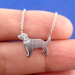 Golden Retriever Dog Shaped Pendant Necklace in Silver | Gifts for Dog Lovers