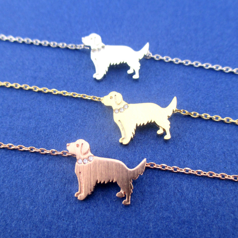 Golden Retriever Dog Shaped Pendant Necklace | Gifts for Dog Lovers