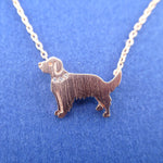 Golden Retriever Dog Shaped Pendant Necklace in Rose Gold | Gifts for Dog Lovers
