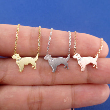 Golden Retriever Dog Shaped Pendant Necklace | Gifts for Dog Lovers