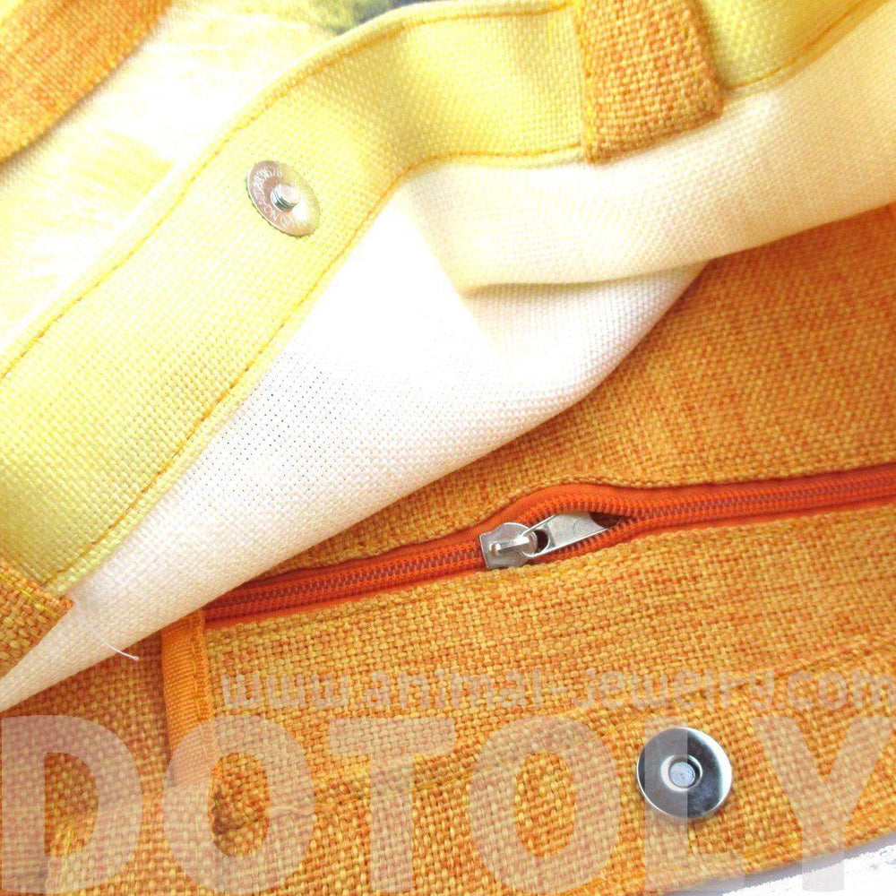 Golden Retriever Puppy Face Print Hemp Fabric Tote Shopper Bag | Gifts for Dog Lovers | DOTOLY