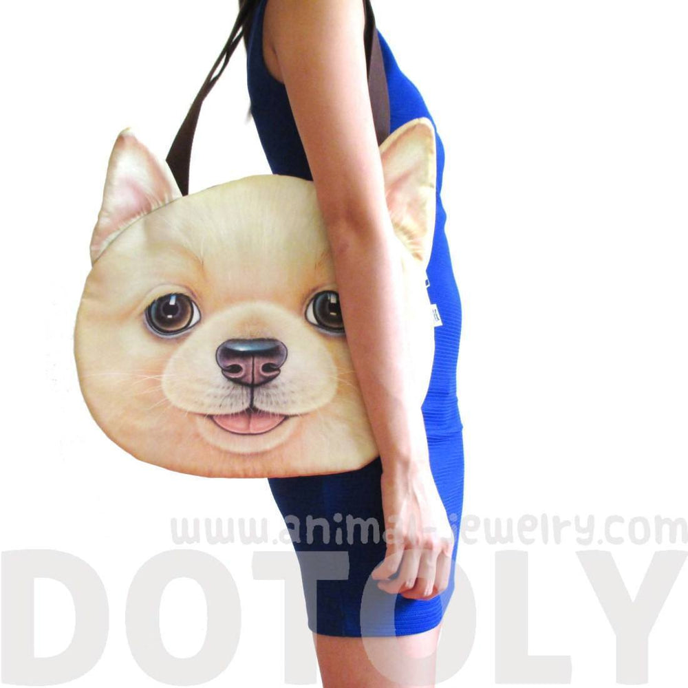 Golden Retriever Puppy Face Shaped Large Shoulder Bag – DOTOLY