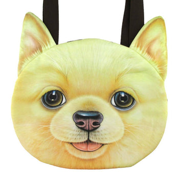 Golden Retriever Puppy Face Shaped Large Shopper Tote Shoulder Bag | Gifts for Dog Lovers | DOTOLY