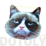 Grumpy Cat Face Shaped Vinyl Animal Themed Cross Shoulder Bag | DOTOLY | DOTOLY