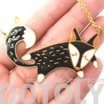 Handmade Adorable Fox Wolf Shaped Animal Pendant Necklace | Limited Edition | DOTOLY