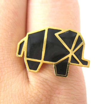 Handmade Elephant Origami Shaped Animal Themed Adjustable Ring | Limited Edition | DOTOLY