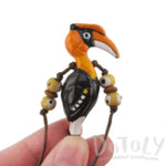 Handmade Great Hornbill Bird Shaped Hand Painted Whistle Pendant Necklace | DOTOLY | DOTOLY