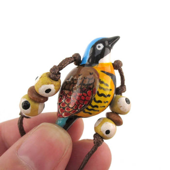 Handmade Gurney's Pitta Bird Shaped Hand Painted Whistle Pendant Necklace | DOTOLY | DOTOLY