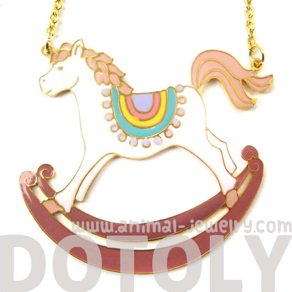 Handmade Rocking Horse Pony Shaped Animal Pendant Necklace | Limited Edition | DOTOLY