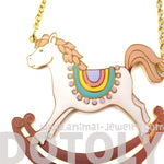 Handmade Rocking Horse Pony Shaped Animal Pendant Necklace | Limited Edition | DOTOLY