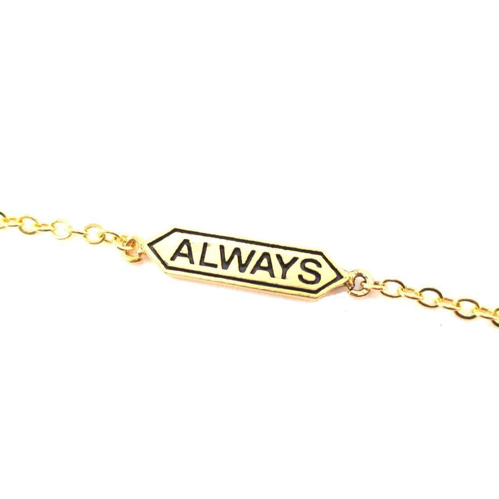 Harry Potter Themed "Always" Snape and Lily Remembrance Charm Bracelet in Gold | DOTOLY