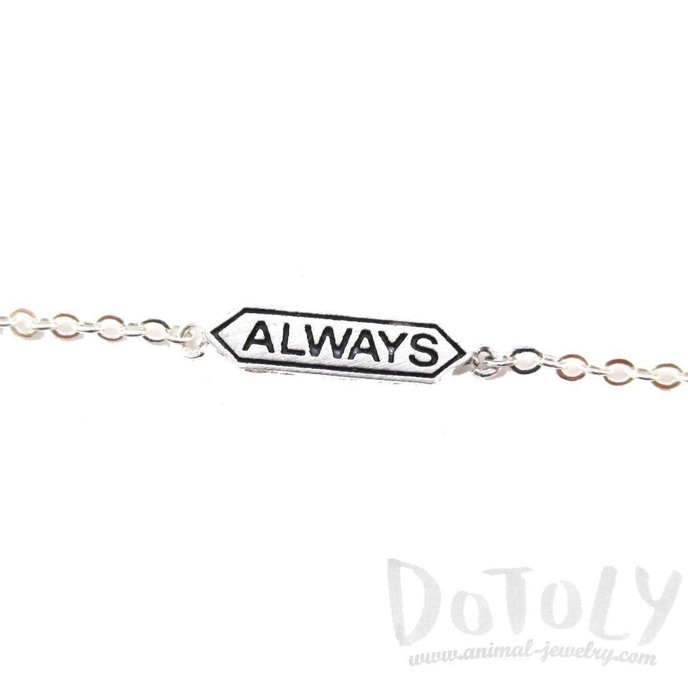Harry Potter Themed "Always" Snape and Lily Remembrance Charm Bracelet in Silver | DOTOLY