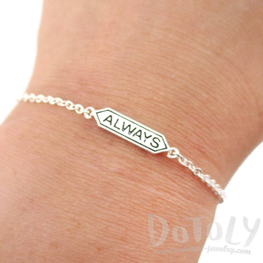Harry Potter Themed "Always" Snape and Lily Remembrance Charm Bracelet in Silver | DOTOLY
