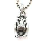 Hippopotamus Hippo Animal Charm Necklace in Silver | Animal Jewelry | DOTOLY