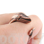 Humpback Whale Shaped Realistic Animal Wrap Ring in Copper | Size 3 to 8 | DOTOLY