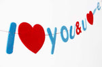I Love You and You Love Me DIY Garland | Photo Booth Prop Wedding Decor | DOTOLY