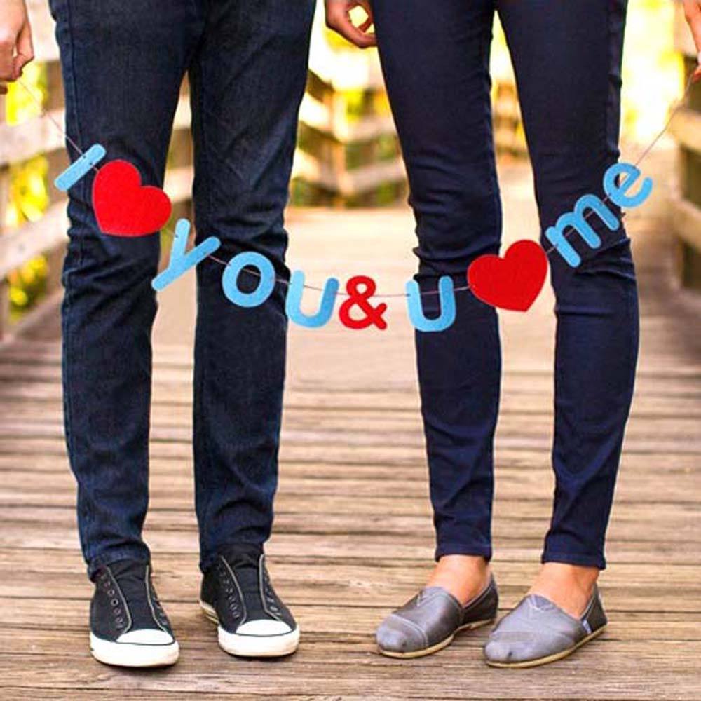 I Love You and You Love Me DIY Garland | Photo Booth Prop Wedding Decor | DOTOLY