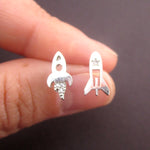 I Need Some Space Rocket Space Shuttle Taking Off Shaped Stud Earrings