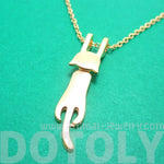 Kitty Cat Dangling Off Chain Pendant Necklace in Gold | Animal Jewelry | DOTOLY