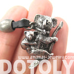 Koala Bear Mother and Baby Animal Pendant Necklace in Silver | DOTOLY
