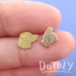 Labrador Retriever and Boston Terrier Dog Shaped Stud Earrings in Gold