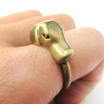 Labrador Retriever Puppy Shaped Animal Ring in Brass | Gifts for Dog Lovers | DOTOLY