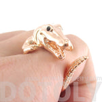 Crocodile Alligator Dragon Animal Ring in Shiny Copper