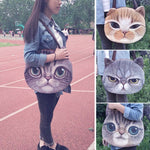 Large Ginger Kitty Cat Face Shaped Digital Print Shopper Tote Shoulder Bag | Gifts for Cat Lovers | DOTOLY