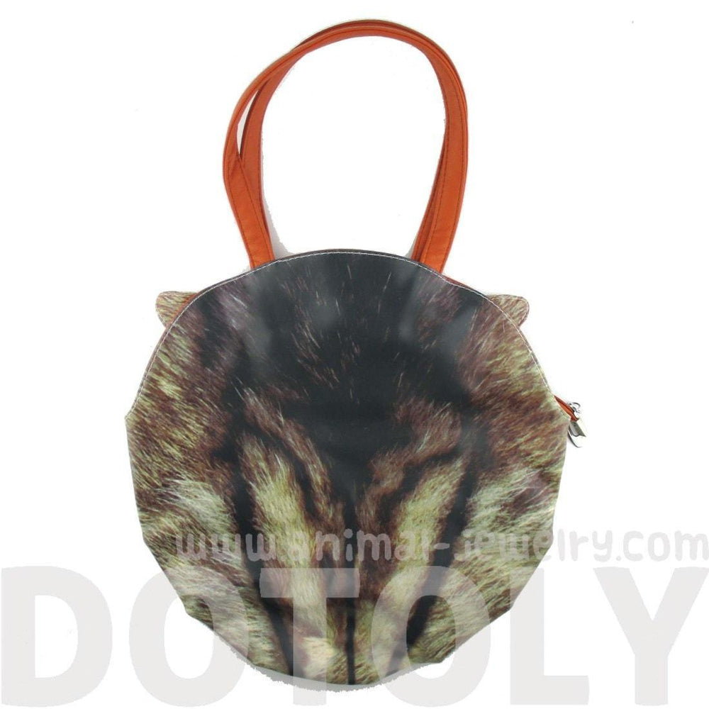 Large Tabby Cat Face Shaped Shoulder Bag | Gifts for Cat Lovers | DOTOLY