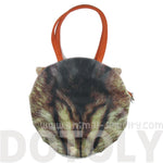 Large Tabby Cat Face Shaped Shoulder Bag | Gifts for Cat Lovers | DOTOLY