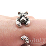 Leopard Jaguar Shaped Animal Wrap Around Ring in 925 Sterling Silver | US Sizes 3 to 8 | DOTOLY