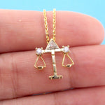 Libra Zodiac Balance Scales Constellation Pendant Necklace | DOTOLY