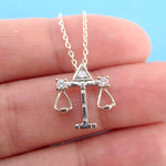 Libra Zodiac Balance Scales Constellation Pendant Necklace | DOTOLY