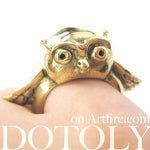 Adorable Owl Bird 3D Animal Ring in Brass | Limited Edition Animal Jewelry | DOTOLY