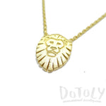 Lion King Shaped Animal Charm Necklace in Gold | Animal Jewelry | DOTOLY