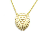 Lion King Shaped Animal Charm Necklace in Gold | Animal Jewelry | DOTOLY