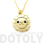 Lion Shaped Adorable Animal Inspired Pendant Necklace in Gold | DOTOLY | DOTOLY
