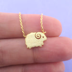 Little Mountain Goat Ram Sheep Shaped Animal Charm Necklace