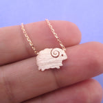 Little Mountain Goat Ram Sheep Shaped Animal Charm Necklace