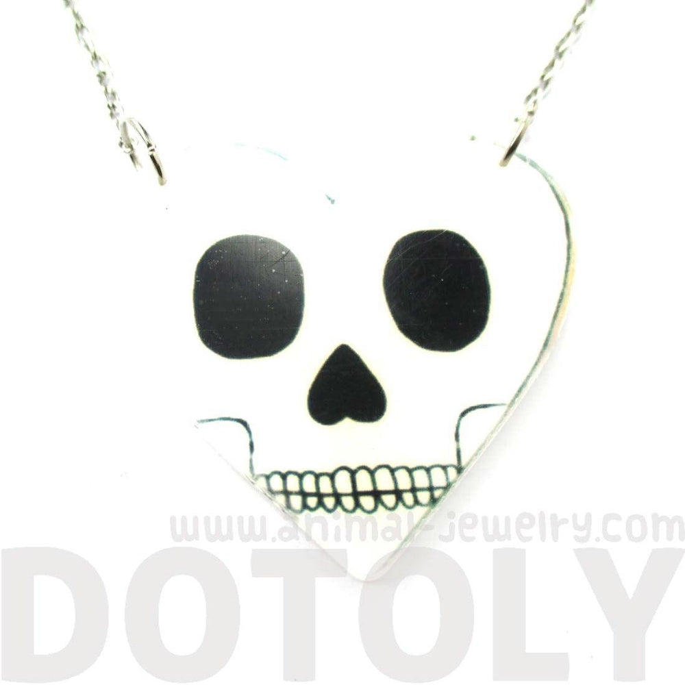 Love You To Death: Heart Shaped Skull Pendant Necklace in Acrylic | DOTOLY | DOTOLY
