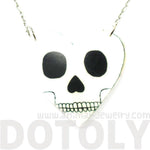 Love You To Death: Heart Shaped Skull Pendant Necklace in Acrylic | DOTOLY | DOTOLY