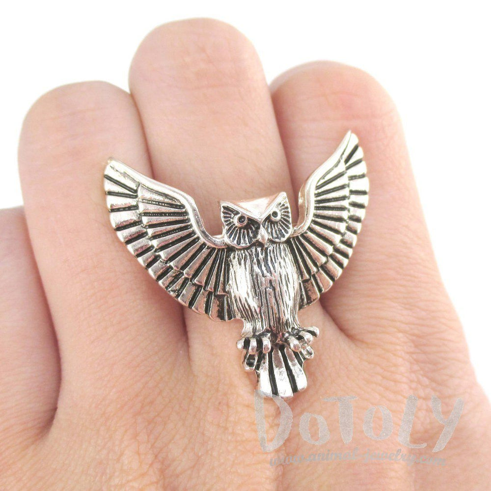 Buy Sterling Silver Owl Ring, Womens Owl Jewelry, Oxidized Celtic Ring, Silver  Ring, 925 Celtic Online in India - Etsy