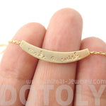 Make a Wish Engraved Minimal Bar Lucky Charm Necklace in Gold | DOTOLY | DOTOLY