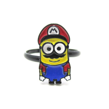 Mario The Minion Despicable Me Nintendo Inspired Adjustable Ring | DOTOLY | DOTOLY