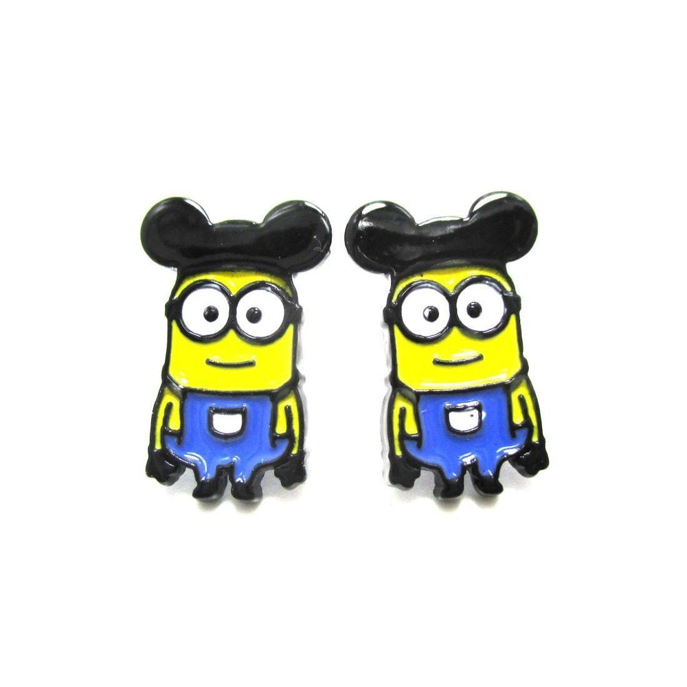 Mickey Mouse Minions From Despicable Me Stud Earrings | DOTOLY | DOTOLY