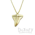 Mini Shark Tooth Boho Pendant Necklace in Gold | Animal Jewelry